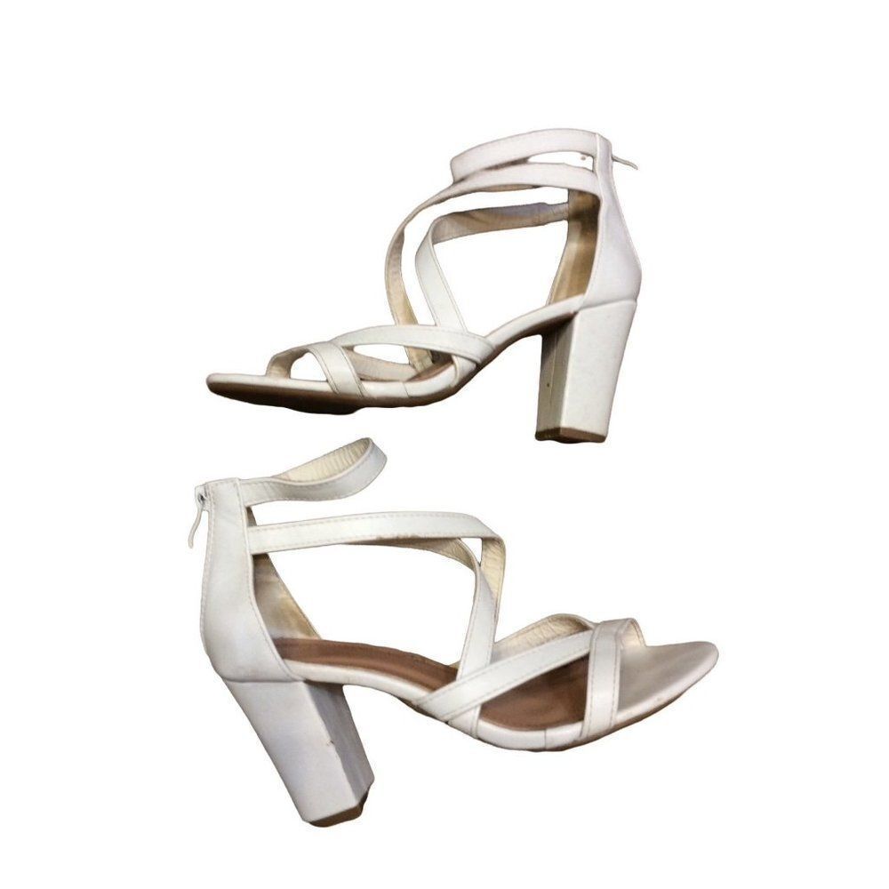 TOP Moda Open toe Sandal 7 White Man Made Materials - Picture 3 of 4
